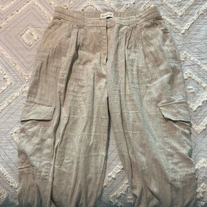 Abercrombie & Fitch Beige Linen Pant